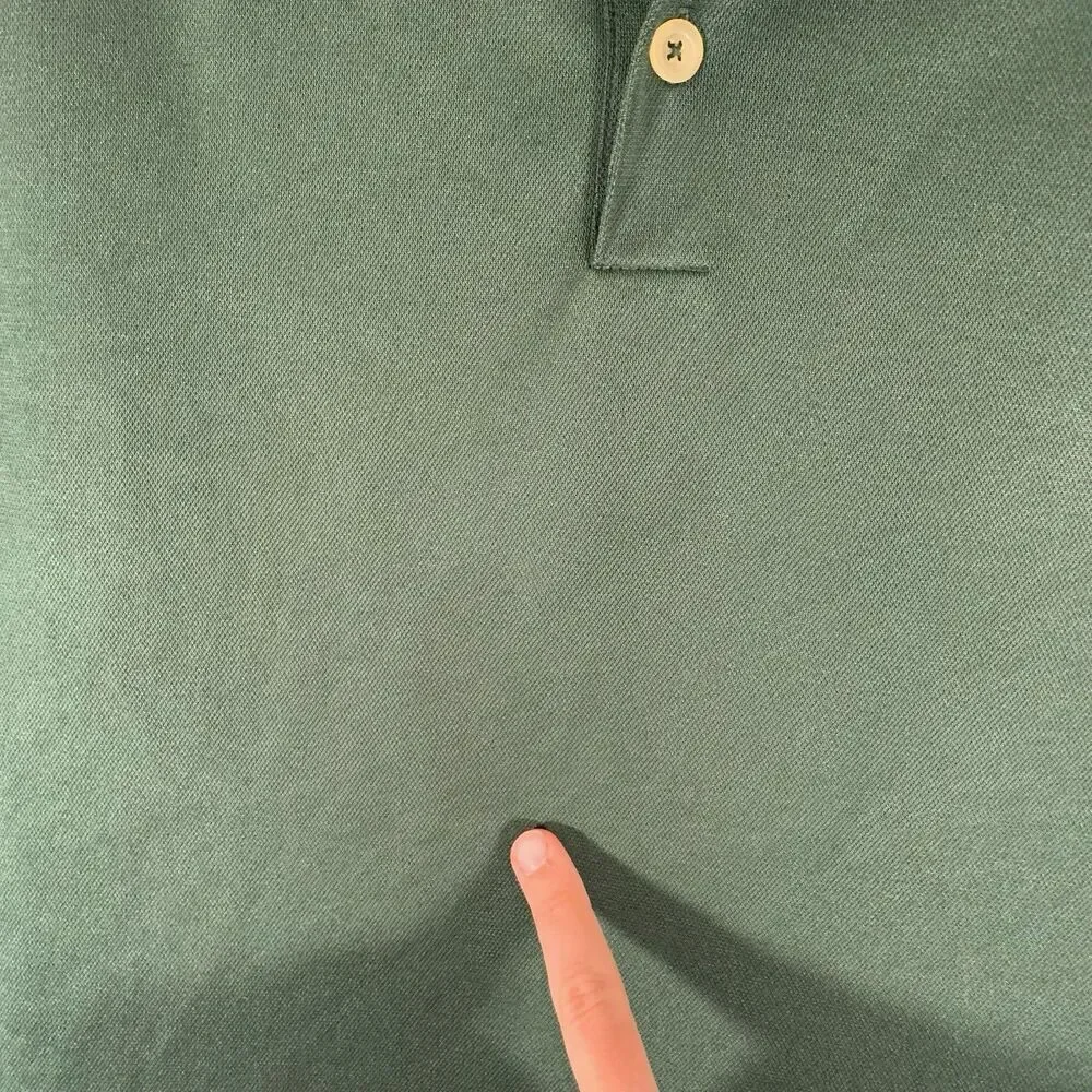Nike Golf Polo Shirt Men's XL Green Short Sleeve Dri-Fit Pullover Collared Stain